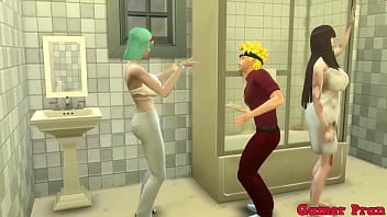 Naruto Hentai Episode 29 Naruto is locked in the bathroom with hinata and sakura end up having a threesome the two tell him that they want all his milk inside her